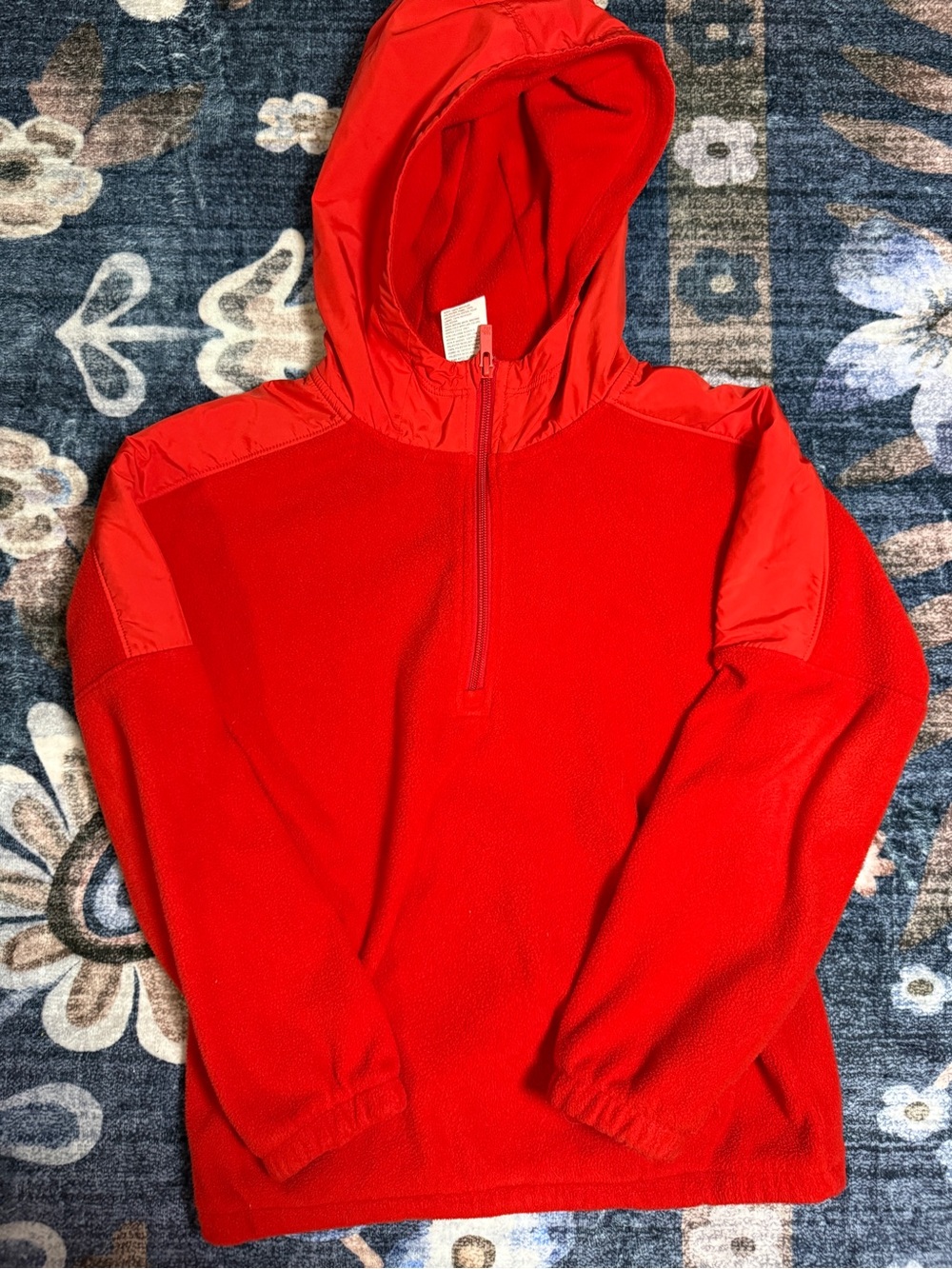 all in motion Kids Red Hooded Quarter-Zip Fleece Pullover